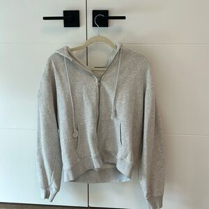 Light gray brandy zip up
